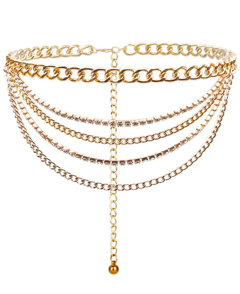 Golden Layered Chain - Belt