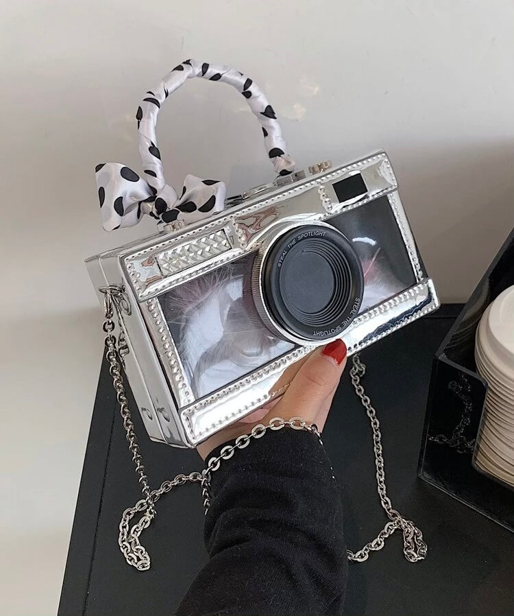 Fashion Camera Purse - Silver